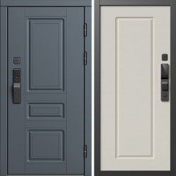Входная дверь Termo-Door Смарт Орегон Графит - Гранд Слоновая кость