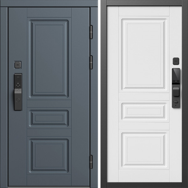 Входная дверь Termo-Door Смарт Орегон Графит - Классика белый матовый