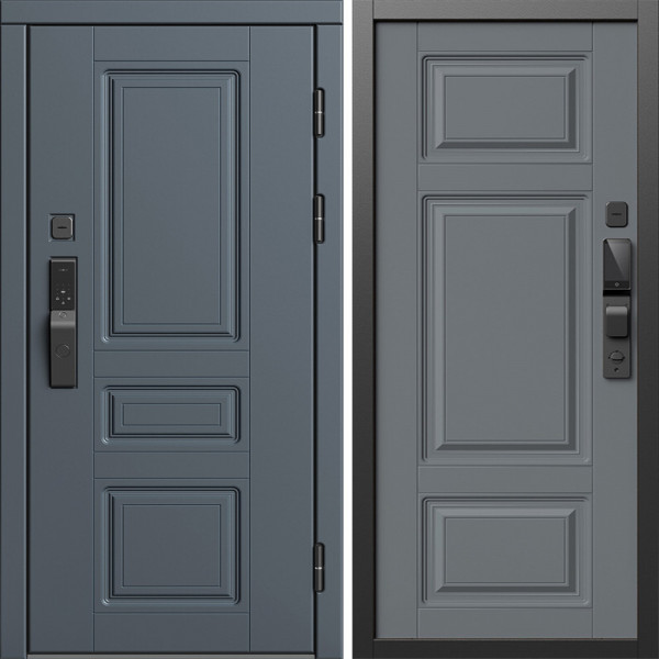 Входная дверь Termo-Door Смарт Орегон Графит - Лион Grey софт