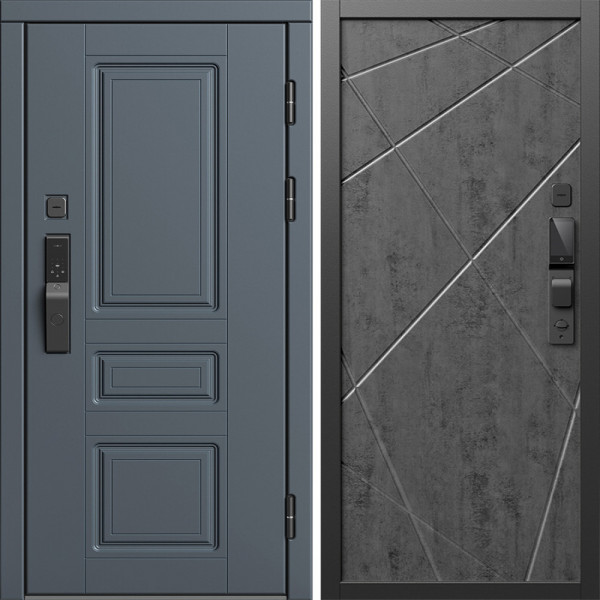 Входная дверь Termo-Door Смарт Орегон Графит - Лучи бетон темный