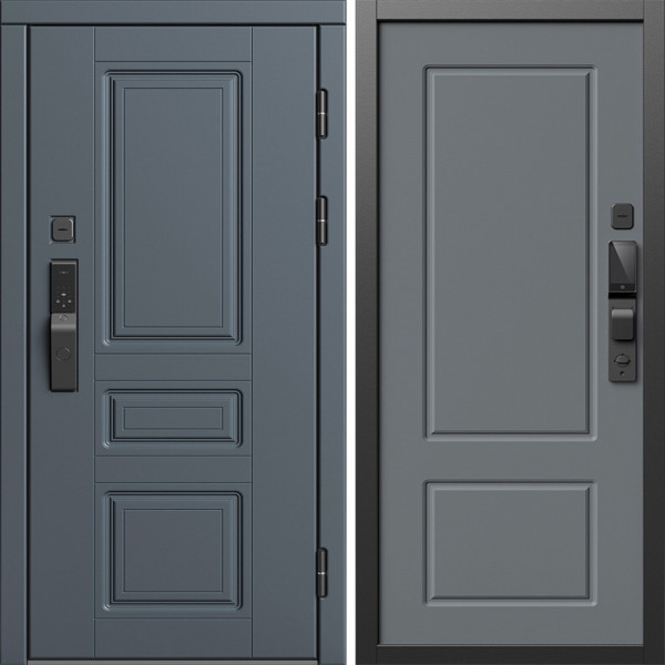 Входная дверь Termo-Door Смарт Орегон Графит - Марсель Grey софт