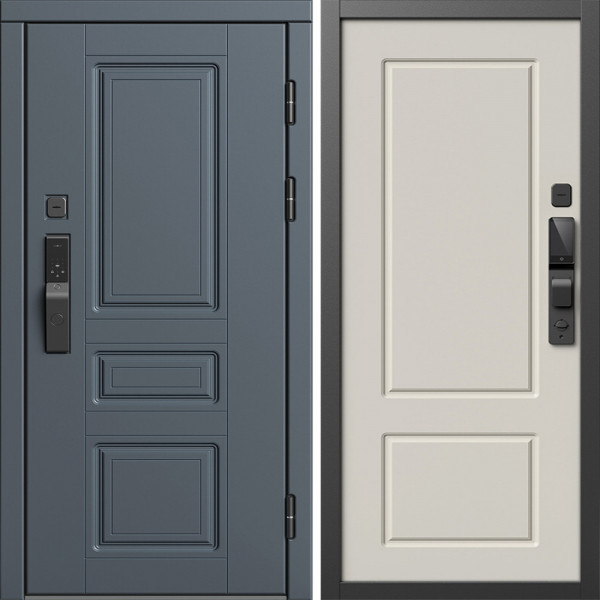Входная дверь Termo-Door Смарт Орегон Графит - Марсель Слоновая кость