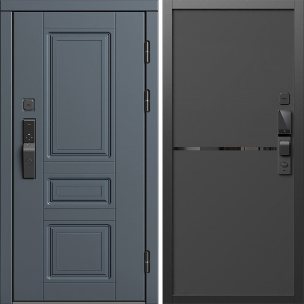 Входная дверь Termo-Door Смарт Орегон Графит - Нео Black