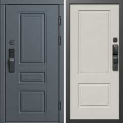 Входная дверь Termo-Door Смарт Орегон Графит - Нео Классика Слоновая Кость