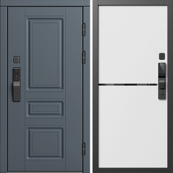 Входная дверь Termo-Door Смарт Орегон Графит - Нео White