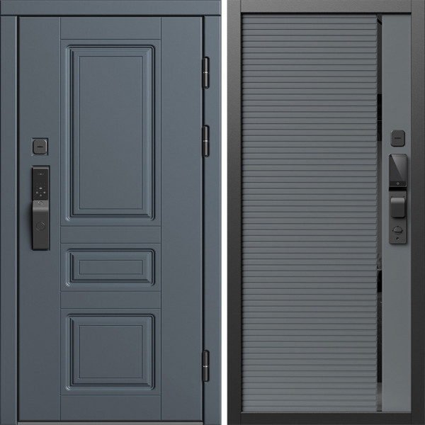 Входная дверь Termo-Door Смарт Орегон Графит - Порте Grey софт