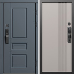 Входная дверь Termo-Door Смарт Орегон Графит - Страйп Капучино