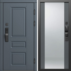 Входная дверь Termo-Door Смарт Орегон Графит - Зеркало Grey Софт