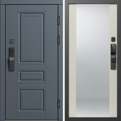 Входная дверь Termo-Door Смарт Орегон Графит - Зеркало лиственница