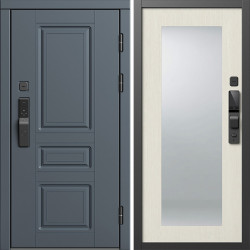 Входная дверь Termo-Door Смарт Орегон Графит - Зеркало Триумф лиственница