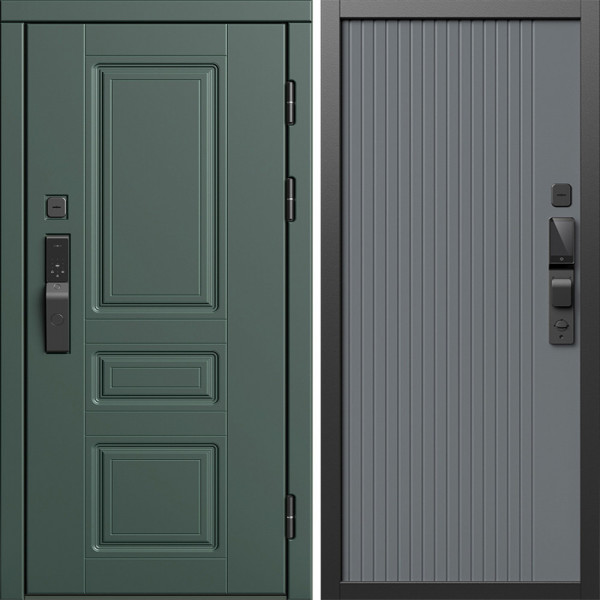 Входная дверь Termo-Door Смарт Орегон Грин - Флэт Grey софт