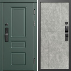 Входная дверь Termo-Door Смарт Орегон Грин - Горизонт бетон светлый