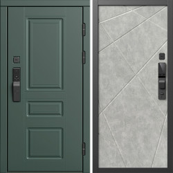 Входная дверь Termo-Door Смарт Орегон Грин - Лучи бетон светлый