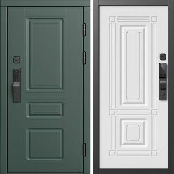 Входная дверь Termo-Door Смарт Орегон Грин - Мадрид Белый софт