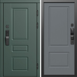 Входная дверь Termo-Door Смарт Орегон Грин - Нео Классика Грей Софт