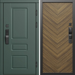 Входная дверь Termo-Door Смарт Орегон Грин - Плаза Елочка Орех