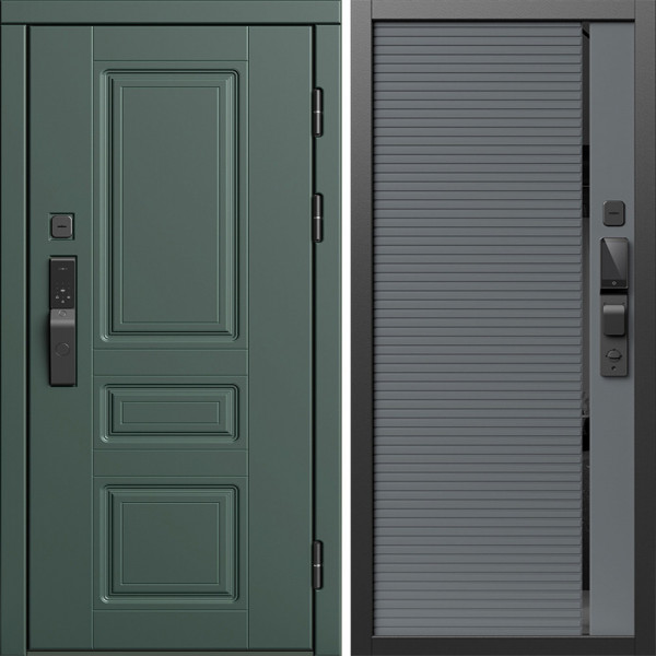 Входная дверь Termo-Door Смарт Орегон Грин - Порте Grey софт