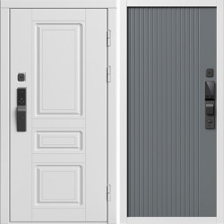 Входная дверь Termo-Door Смарт Орегон Вайт - Флэт Grey софт