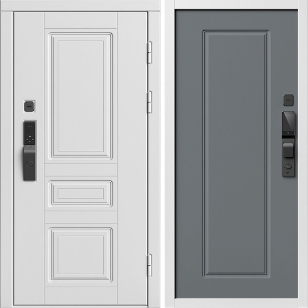 Входная дверь Termo-Door Смарт Орегон Вайт - Гранд Grey софт