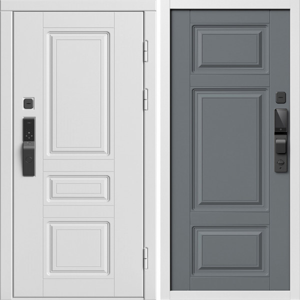 Входная дверь Termo-Door Смарт Орегон Вайт - Лион Grey софт