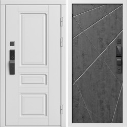 Входная дверь Termo-Door Смарт Орегон Вайт - Лучи бетон темный