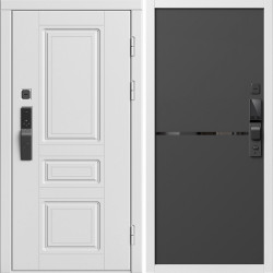 Входная дверь Termo-Door Смарт Орегон Вайт - Нео Black