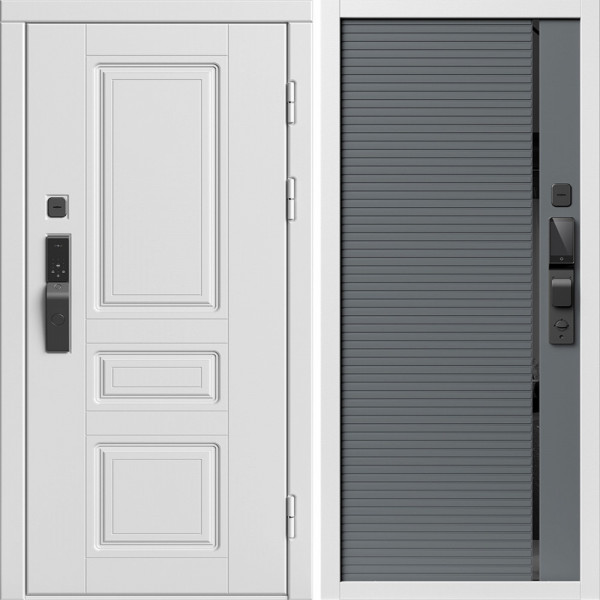 Входная дверь Termo-Door Смарт Орегон Вайт - Порте Grey софт