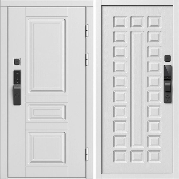 Входная дверь Termo-Door Смарт Орегон Вайт - Престиж белое дерево