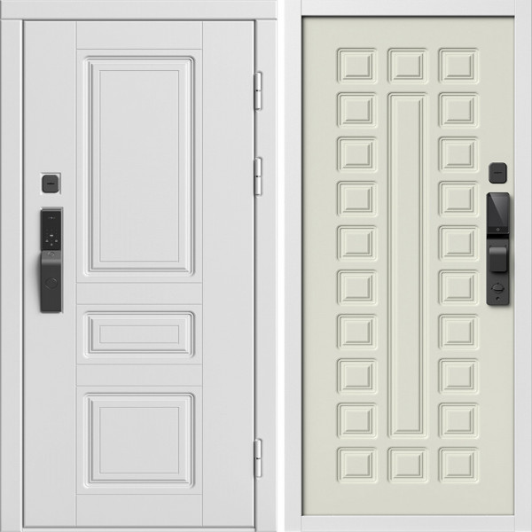 Входная дверь Termo-Door Смарт Орегон Вайт - Престиж бежевый матовый