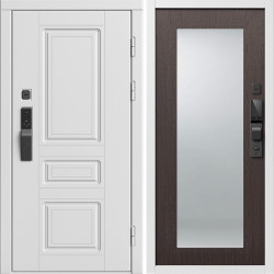 Входная дверь Termo-Door Смарт Орегон Вайт - Зеркало Триумф венге
