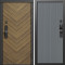 Входная дверь Termo-Door Смарт Плаза Орех Елочка - Флэт Grey софт
