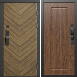 Входная дверь Termo-Door Смарт Плаза Орех Елочка - Гранд Дуб