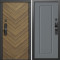 Входная дверь Termo-Door Смарт Плаза Орех Елочка - Гранд Grey софт