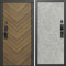 Входная дверь Termo-Door Смарт Плаза Орех Елочка - Лучи бетон светлый