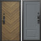 Входная дверь Termo-Door Смарт Плаза Орех Елочка - Марсель Grey софт