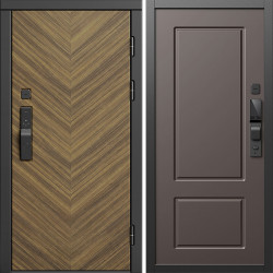 Входная дверь Termo-Door Смарт Плаза Орех Елочка - Марсель Шоколад
