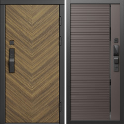 Входная дверь Termo-Door Смарт Плаза Орех Елочка - Порте Шоколад