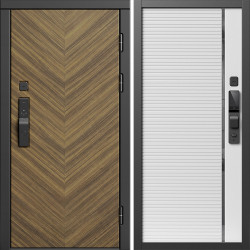 Входная дверь Termo-Door Смарт Плаза Орех Елочка - Порте white