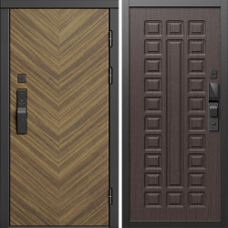 Входная дверь Termo-Door Смарт Плаза Орех Елочка - Престиж венге