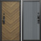 Входная дверь Termo-Door Смарт Плаза Орех Елочка - Страйп Грей Софт