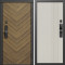 Входная дверь Termo-Door Смарт Плаза Орех Елочка - Страйп Слоновая Кость