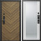 Входная дверь Termo-Door Смарт Плаза Орех Елочка - Зеркало белый софт