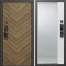 Входная дверь Termo-Door Смарт Плаза Орех Елочка - Зеркало Фацет Белый софт