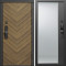 Входная дверь Termo-Door Смарт Плаза Орех Елочка - Зеркало Фацет Черный кварц