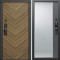 Входная дверь Termo-Door Смарт Плаза Орех Елочка - Зеркало Фацет Grey софт