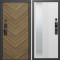 Входная дверь Termo-Door Смарт Плаза Орех Елочка - Зеркало Люмис Белый Софт