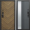 Входная дверь Termo-Door Смарт Плаза Орех Елочка - Зеркало Люмис Грей Софт