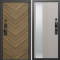 Входная дверь Termo-Door Смарт Плаза Орех Елочка - Зеркало Люмис Капучино