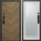 Входная дверь Termo-Door Смарт Плаза Орех Елочка - Зеркало Слоновая кость