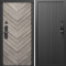 Входная дверь Termo-Door Смарт Плаза Серая Елочка - Флэт Черный кварц